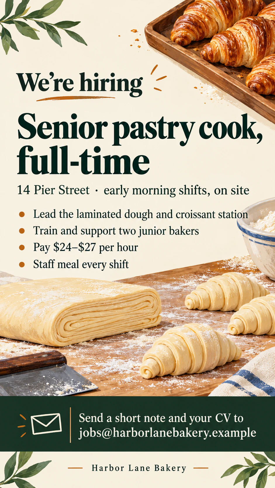 Hiring poster for one open role example