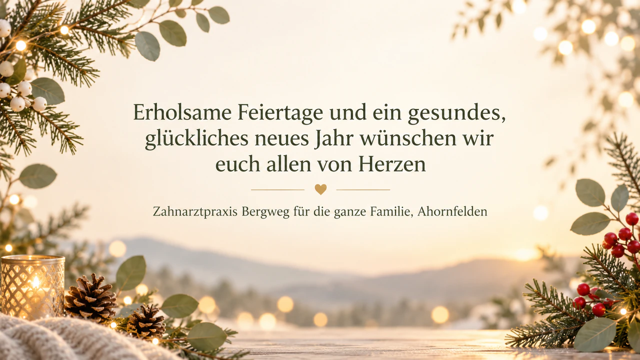 E-Mail-Banner für Feiertage und Neujahr: Allgemeiner Jahresendgruß mit langer Zeile und ohne Platzierung