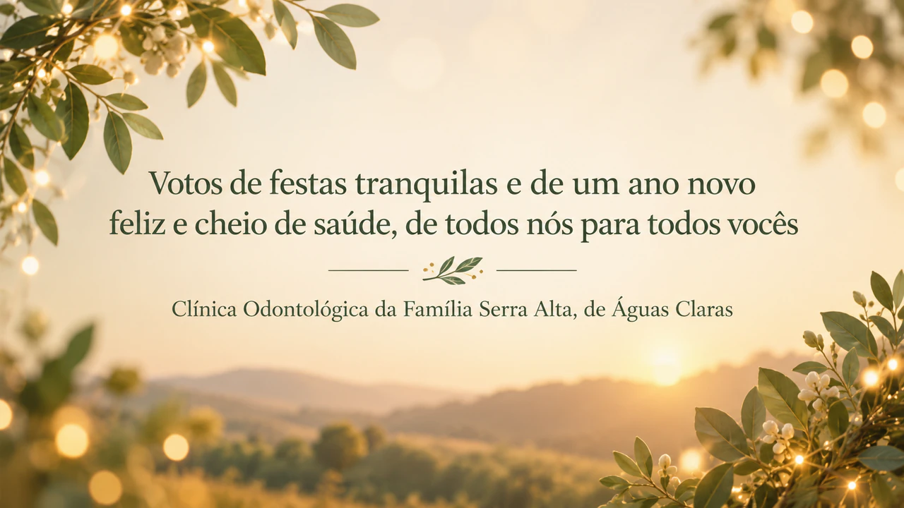 Banner de e-mail para as festas e o Ano-Novo: Mensagem geral de fim de ano com linha longa e sem posição definida
