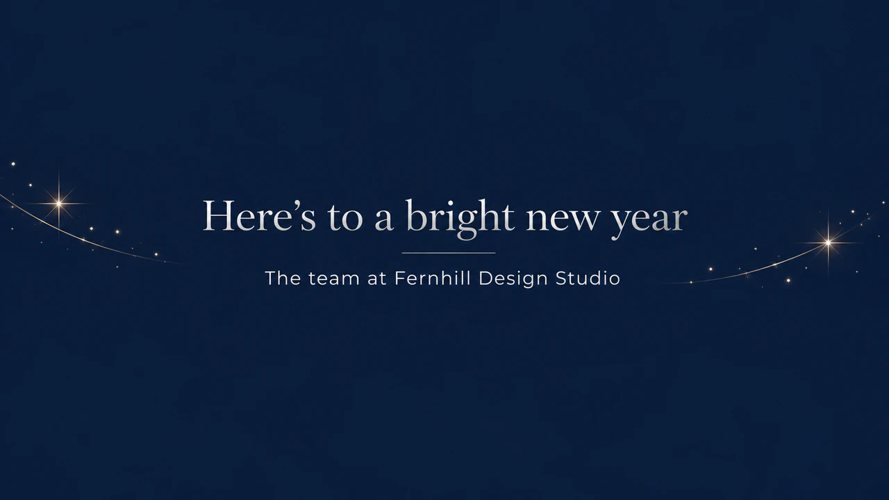 Holiday and New Year email banner example