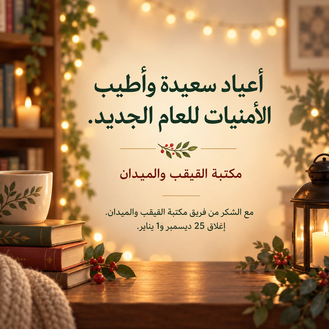 مثال على منشور تهنئة للموسم أو العيد الذي تختاره