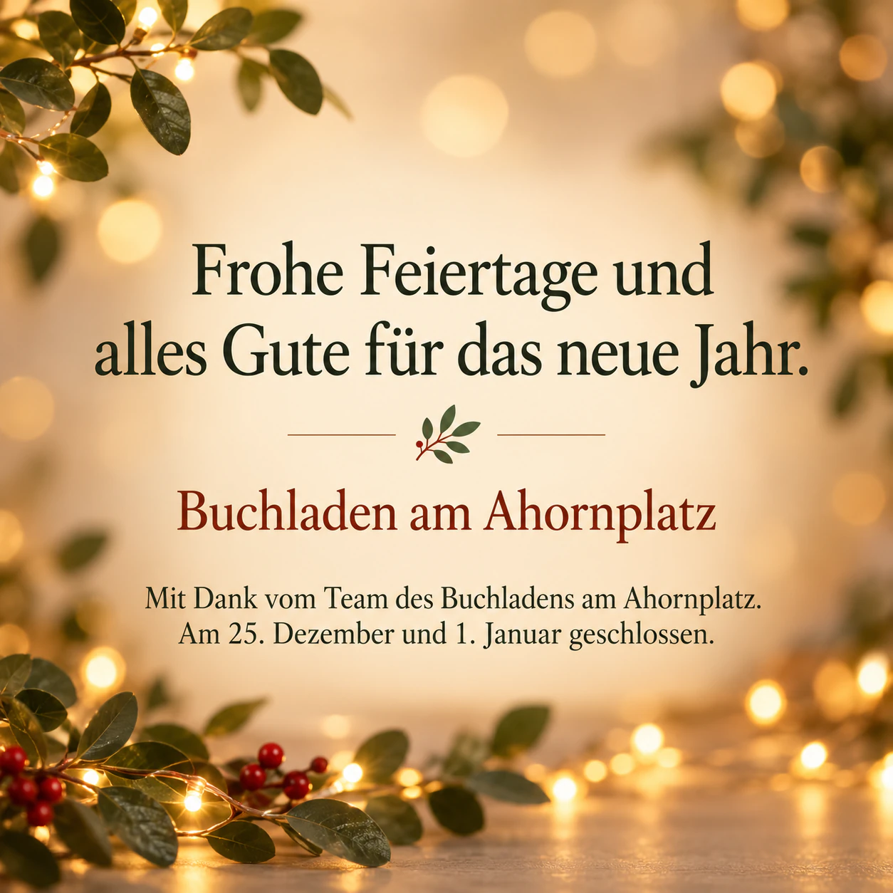 Beispiel: „Frohe Feiertage“-Post für jede Jahreszeit oder jedes Fest deiner Wahl