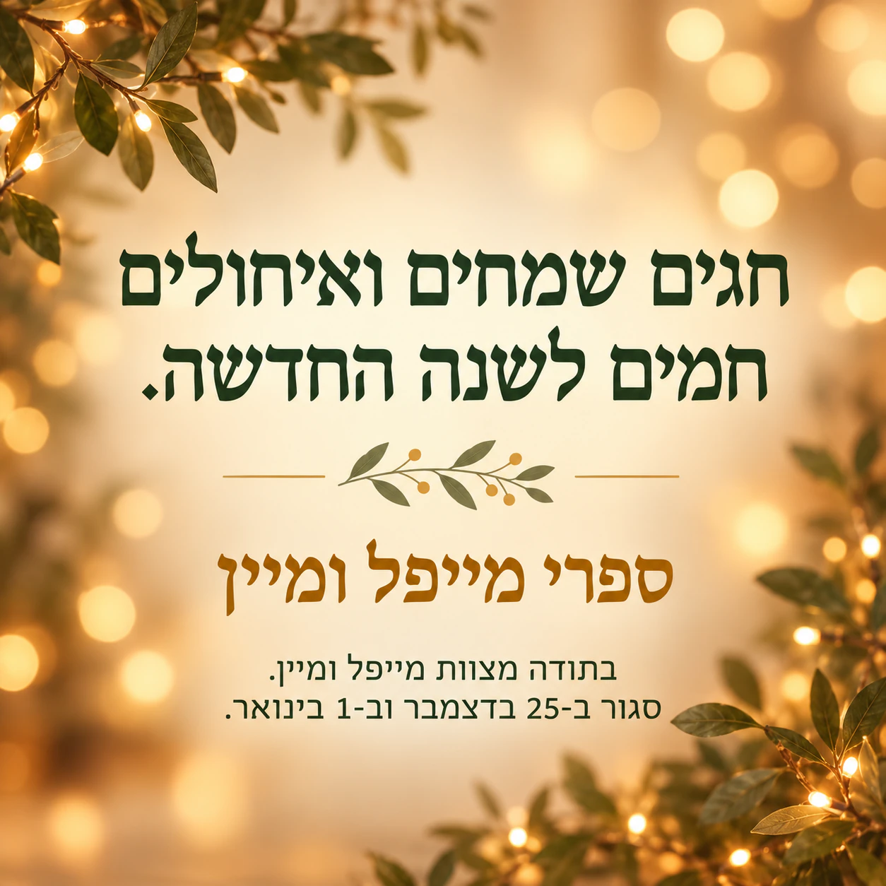 דוגמה: פוסט ברכה לחג או לעונה שתבחרו