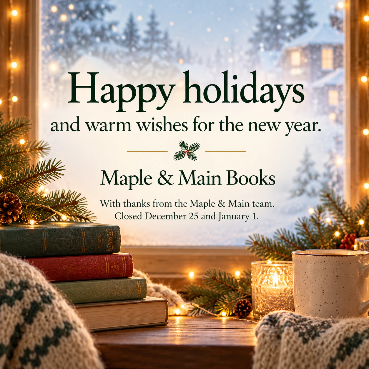 Happy holidays post for any season or festival you choose example