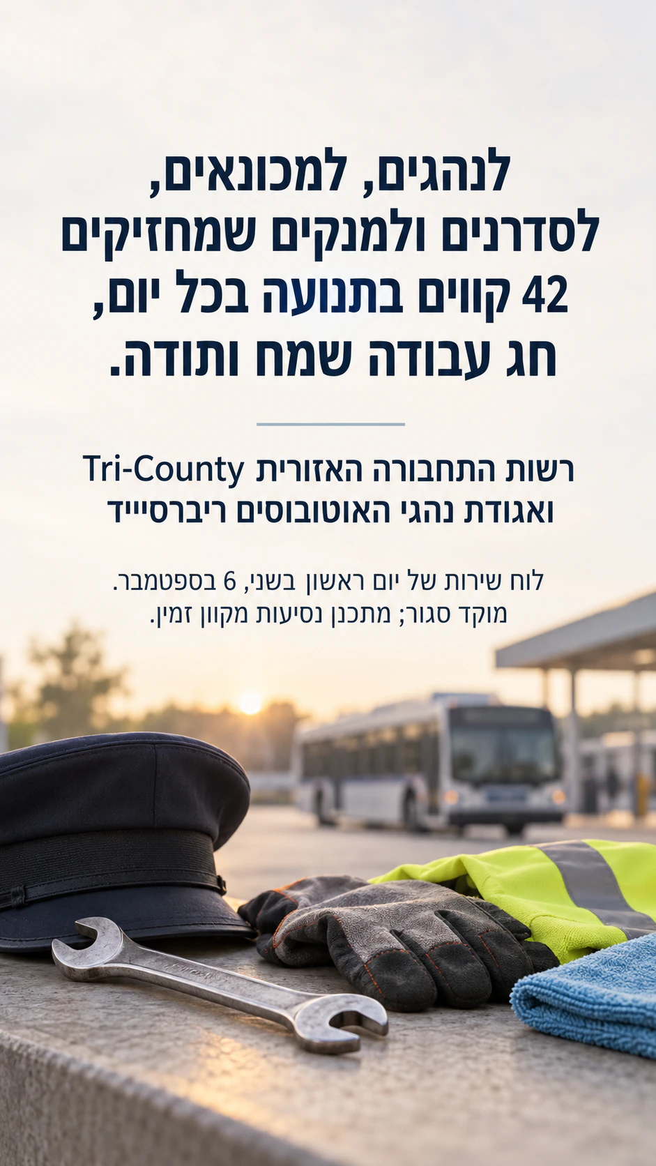 פוסט תודה לחג העבודה האמריקאי של המותג שלכם: מותג אזורי וברכה ארוכים בסטורי בלי צבעים