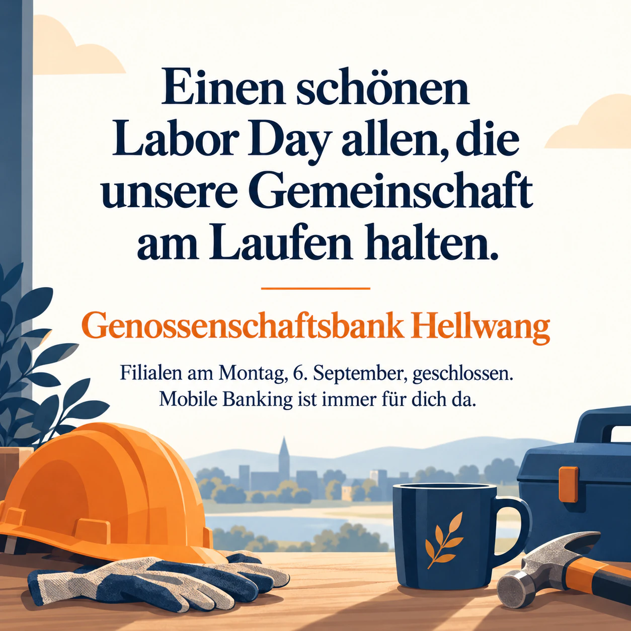 Beispiel: Dankespost zum US-Labor-Day für deine Marke
