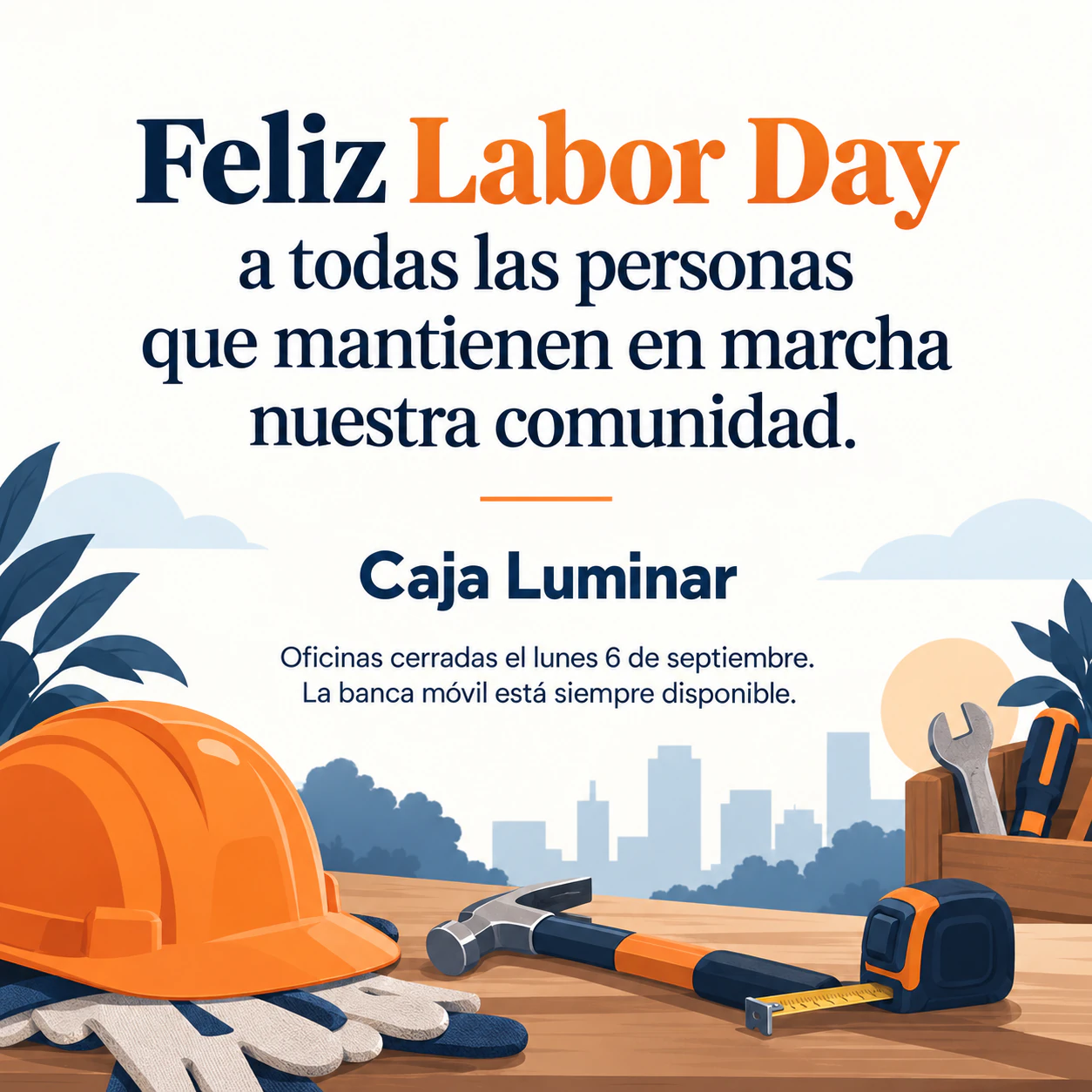 Ejemplo de Agradecimiento por el Labor Day de EE. UU. para tu marca