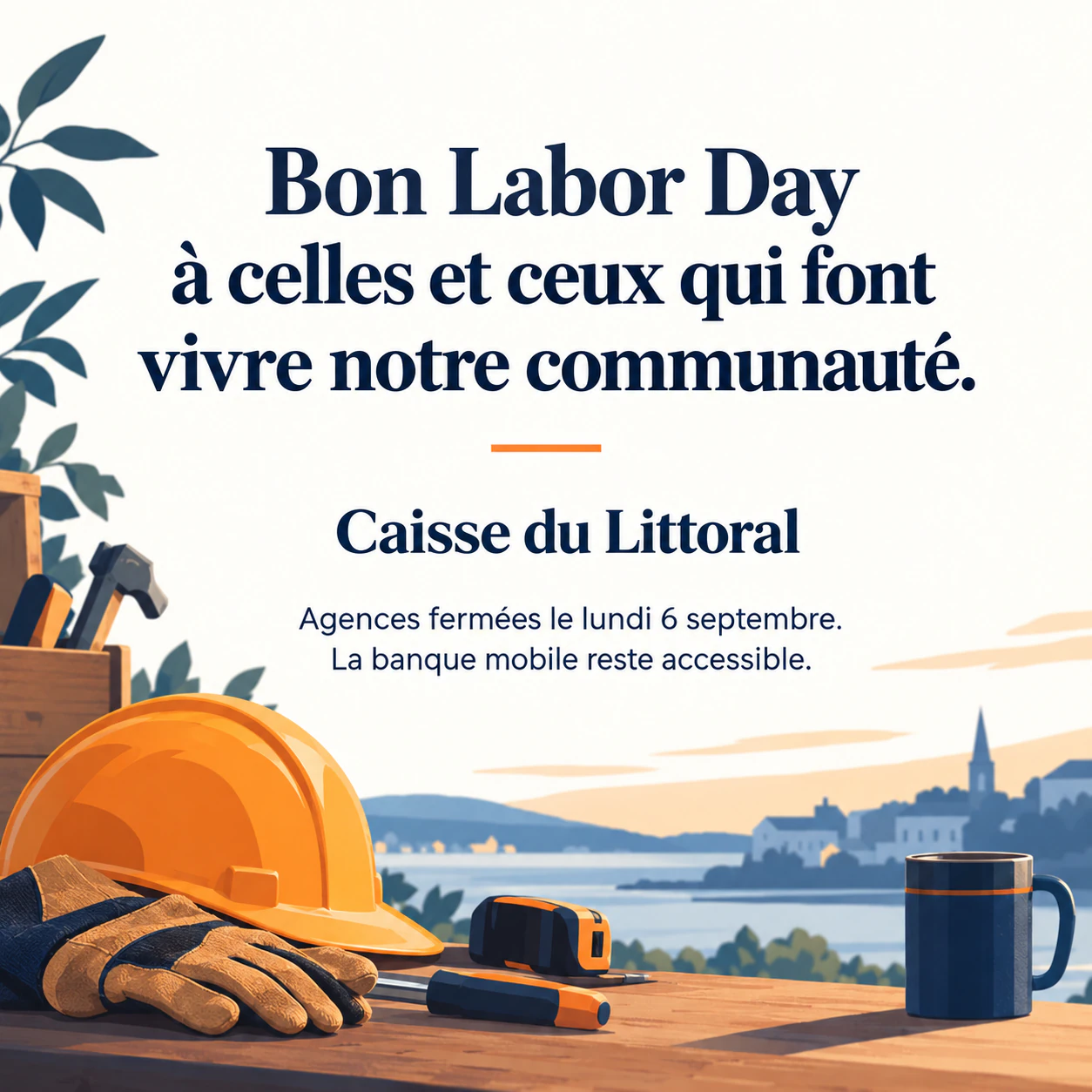 Exemple : Publication de remerciement pour le Labor Day américain