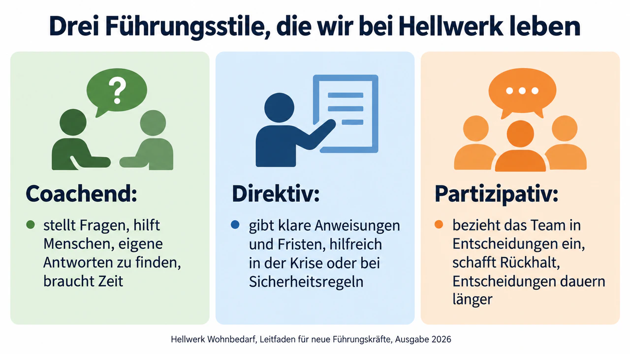 Beispiel: Infografik zum Vergleich von Führungsstilen