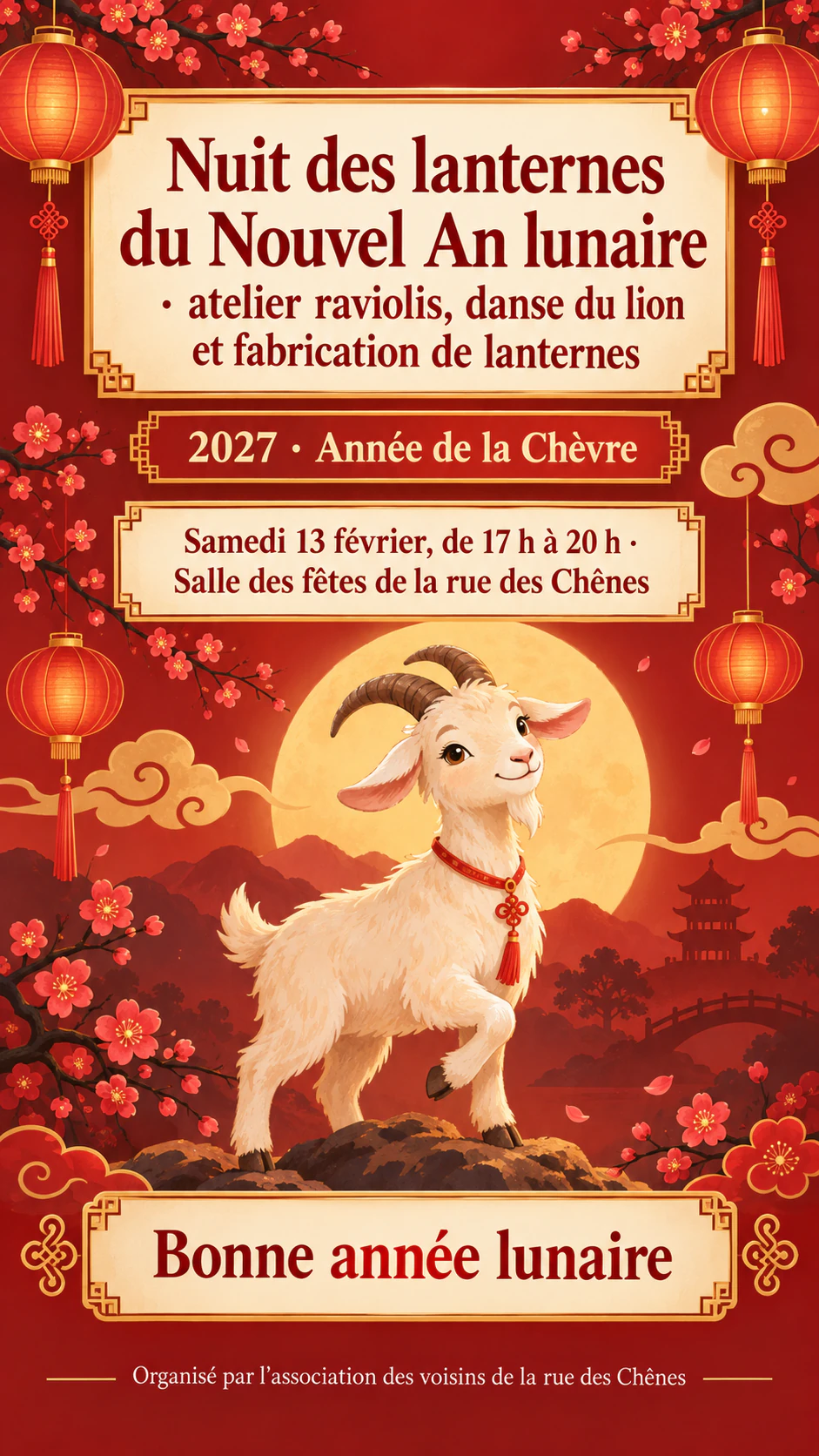 Exemple : Affiche d’événement pour le Nouvel An lunaire