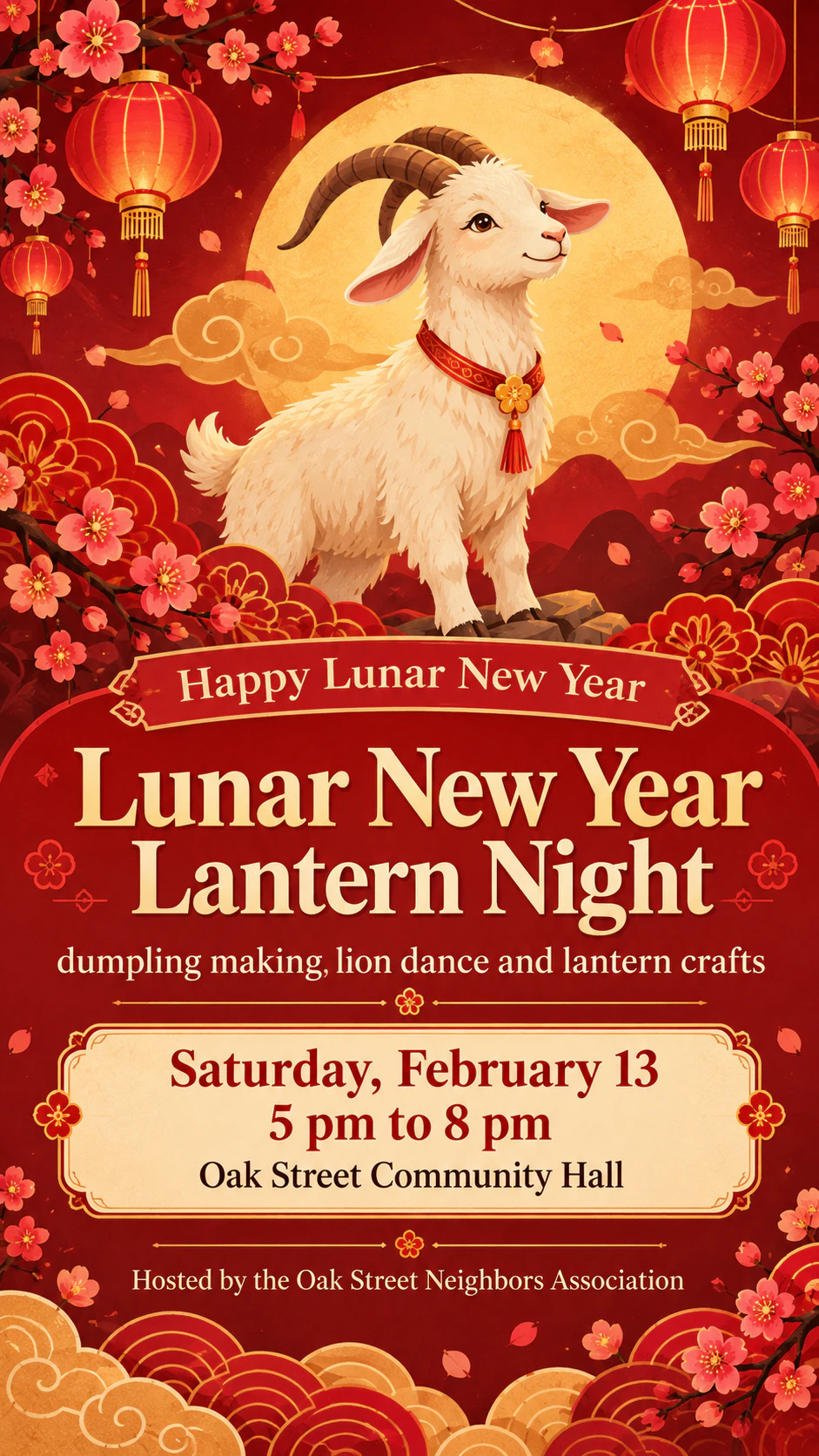 Lunar New Year event poster example