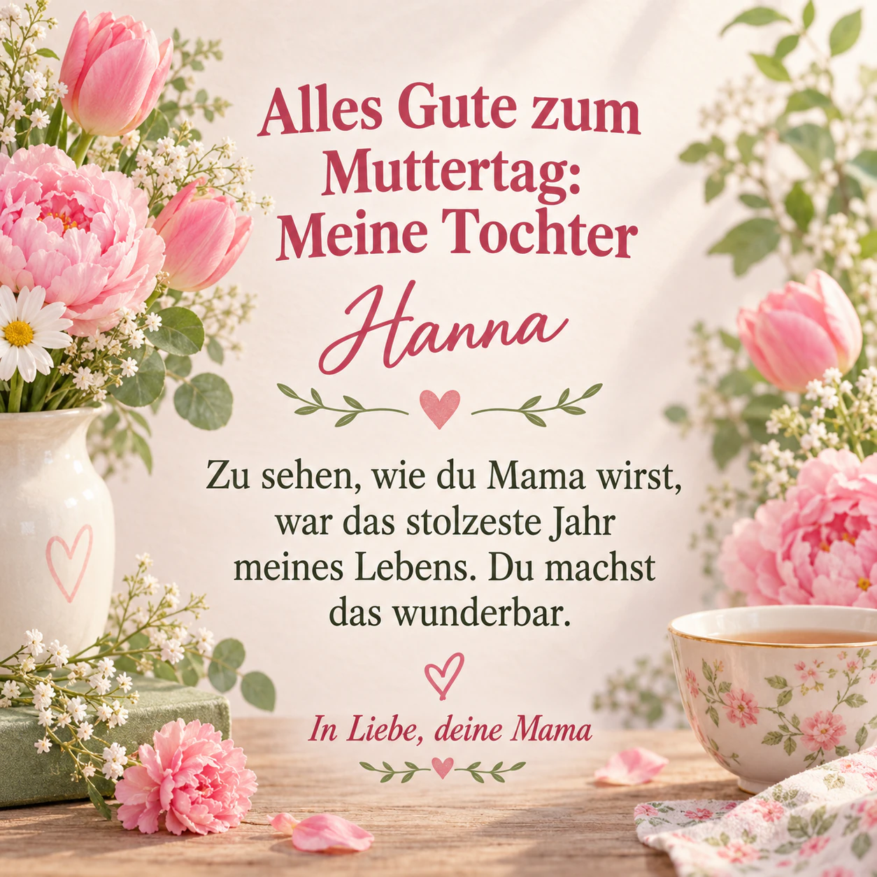 Beispiel: Muttertagsbild für Tochter, Tante, Oma oder Freundin