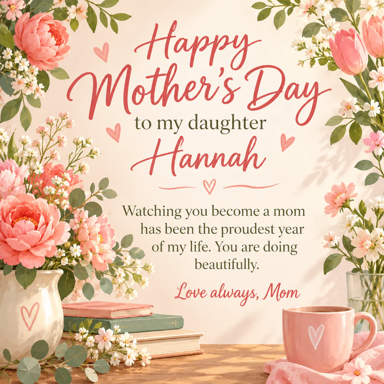 Mother's Day image for a daughter, aunt, grandma or friend example