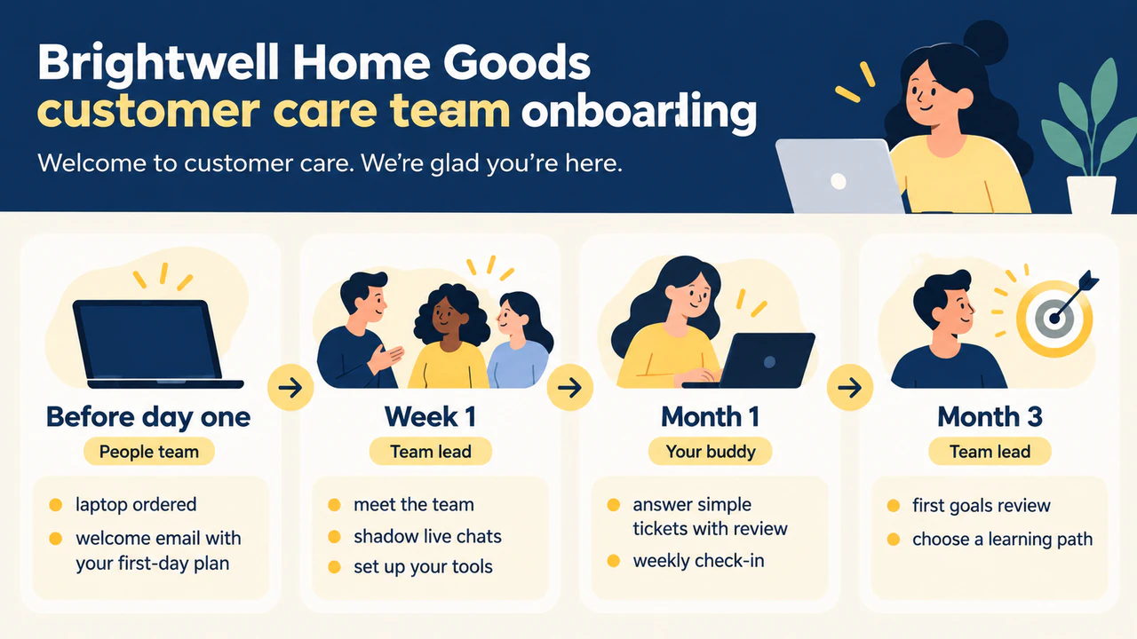 Employee onboarding overview infographic example