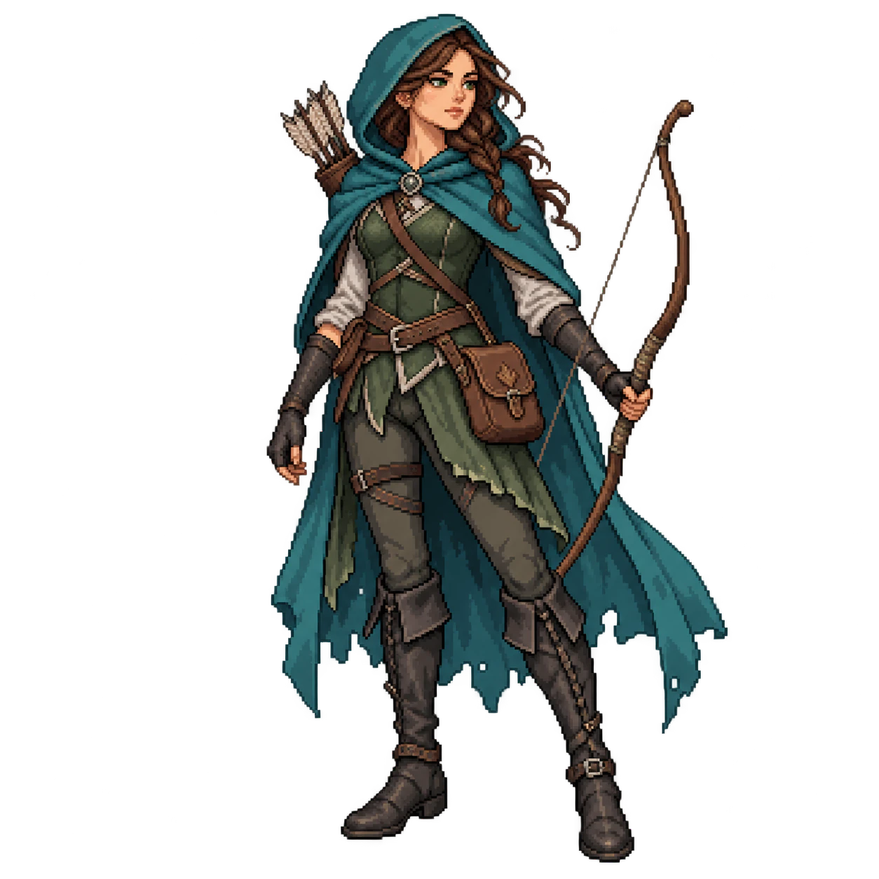 A full-body pixel-style character example
