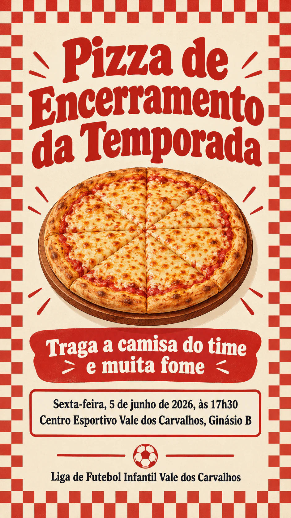 Exemplo de Flyer e convite para festa da pizza