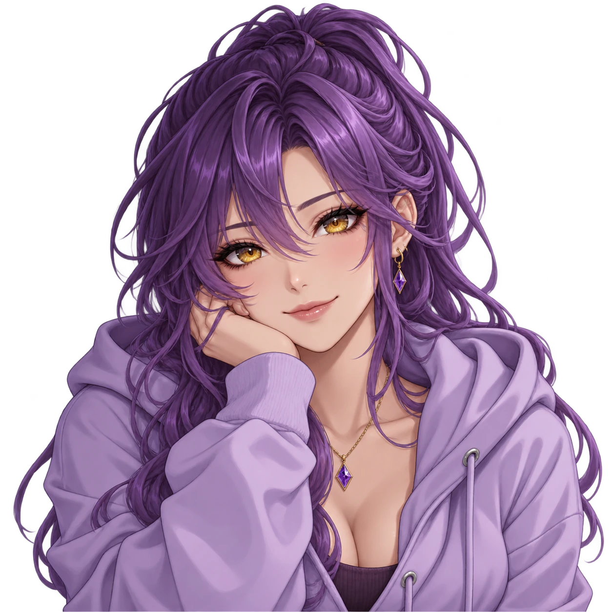 Purple anime profile picture example