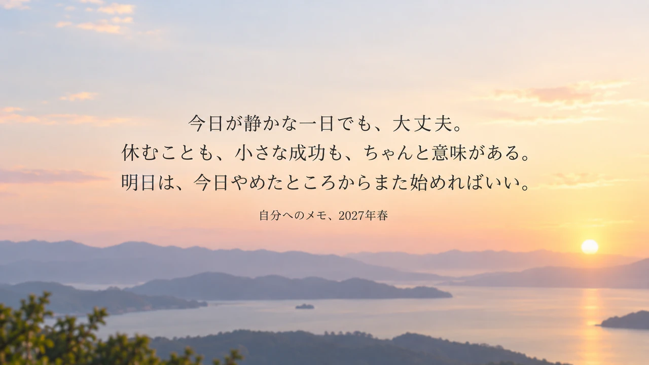 あなたの言葉をそのまま入れる名言壁紙：句読点を含む3文の言葉をパソコン用に