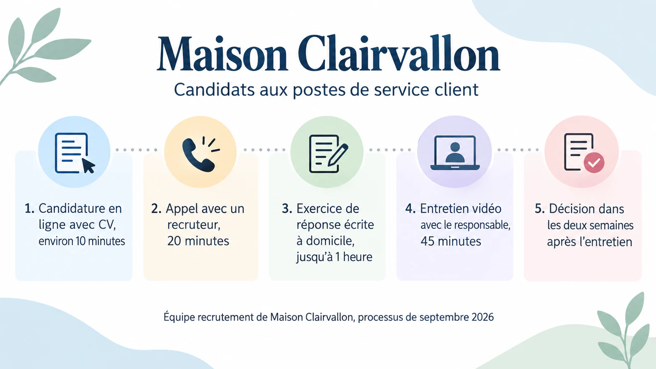 Exemple : Infographie du recrutement pour candidats ou responsables