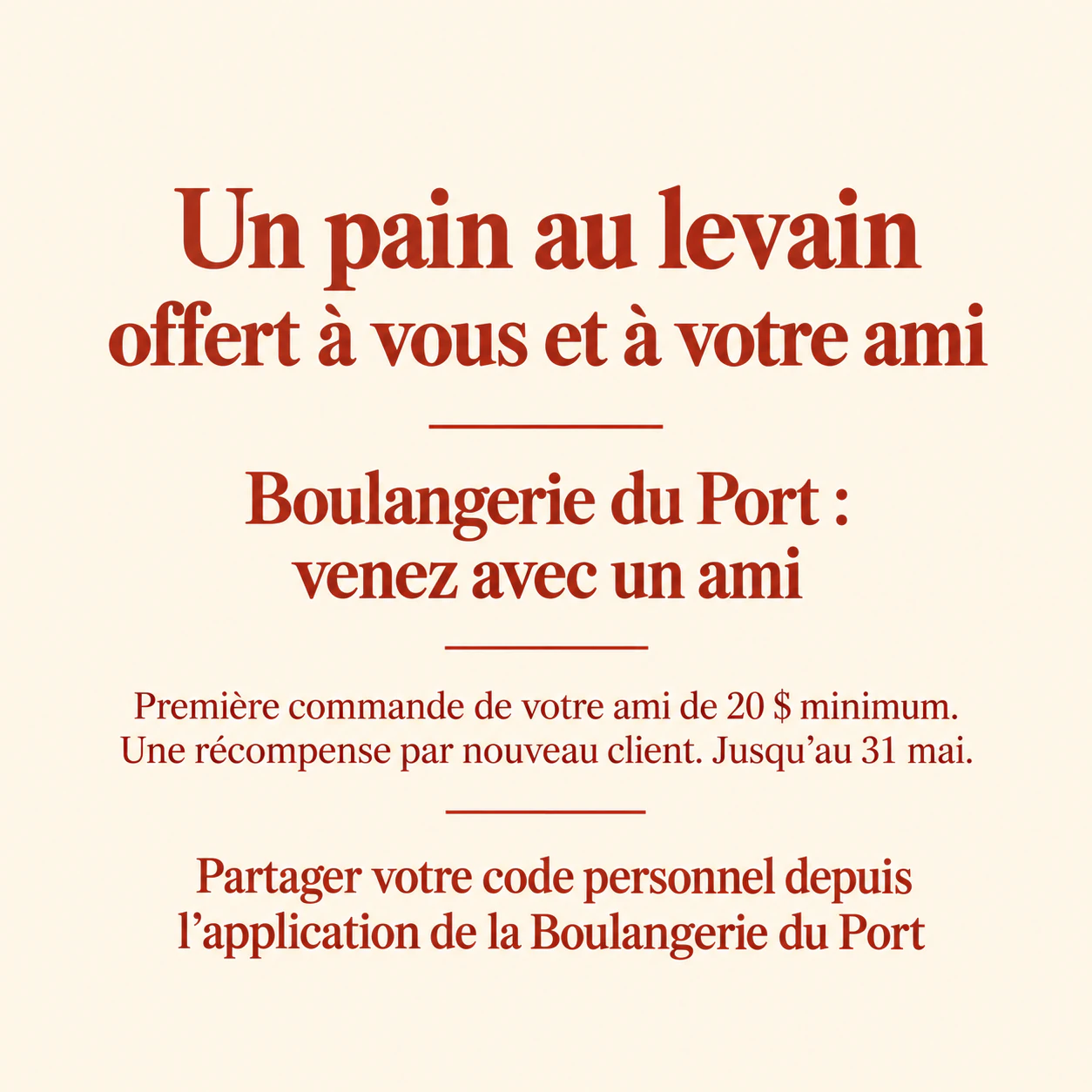 Exemple : Publication de parrainage avec récompense et conditions visibles