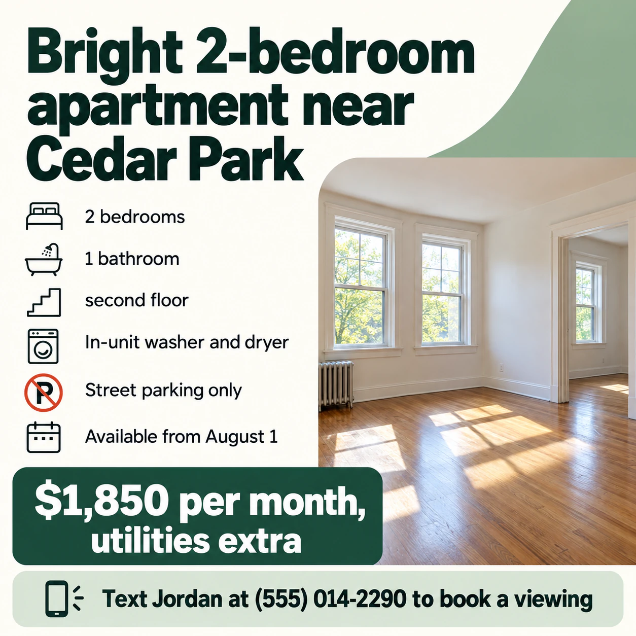Rental ad image for a home or room you are letting example