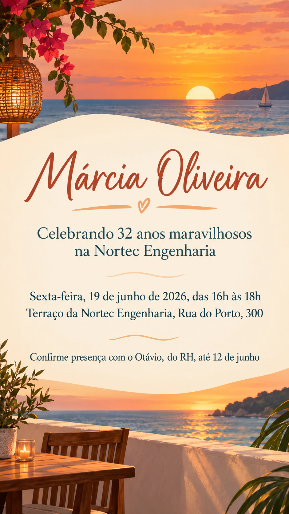 Exemplo de Convite para festa de aposentadoria