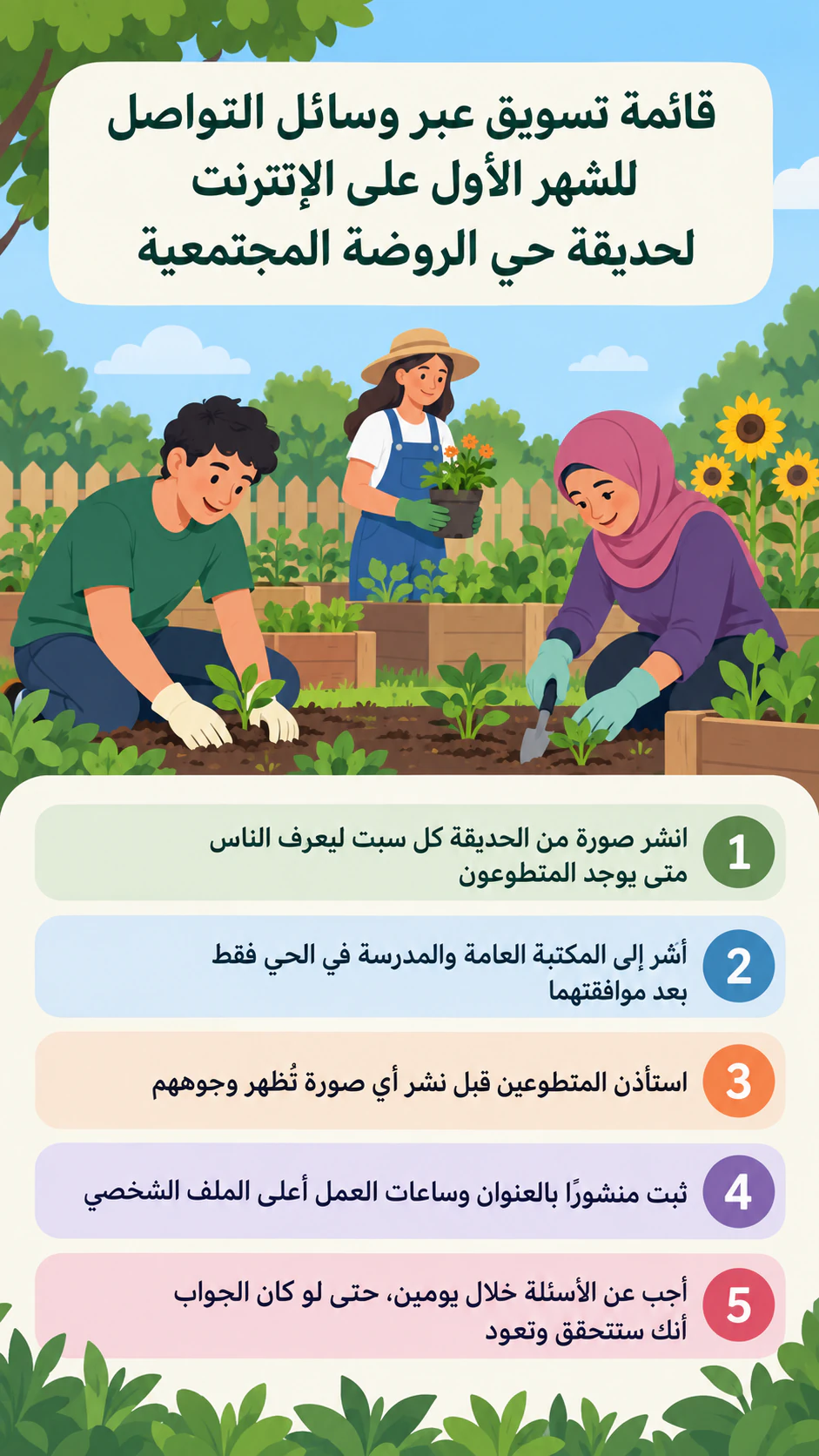 إنفوجرافيك لنتائج ونصائح وسائل التواصل الاجتماعي: نصائح فقط، بموضوع طويل ودون أرقام أو مصدر