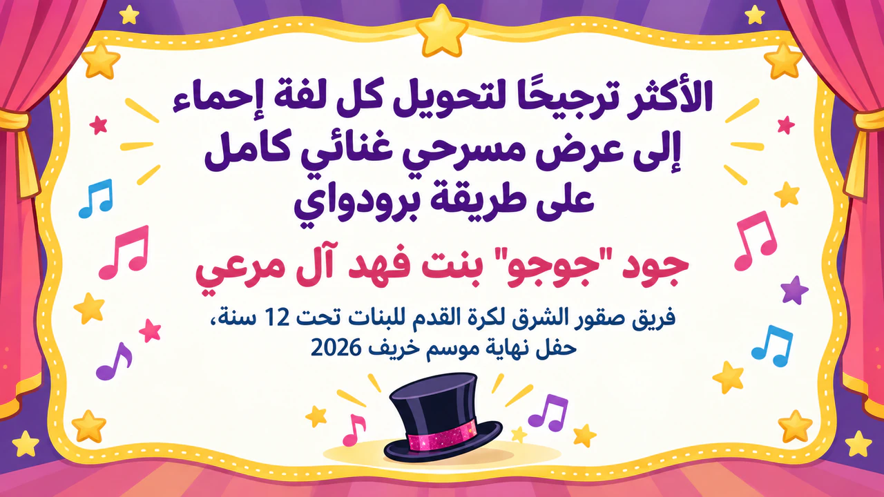 شهادة لقب طريف ولطيف: لقب طويل جدًا لفريق رياضي، دون ملاحظة، بمقاس عرضي