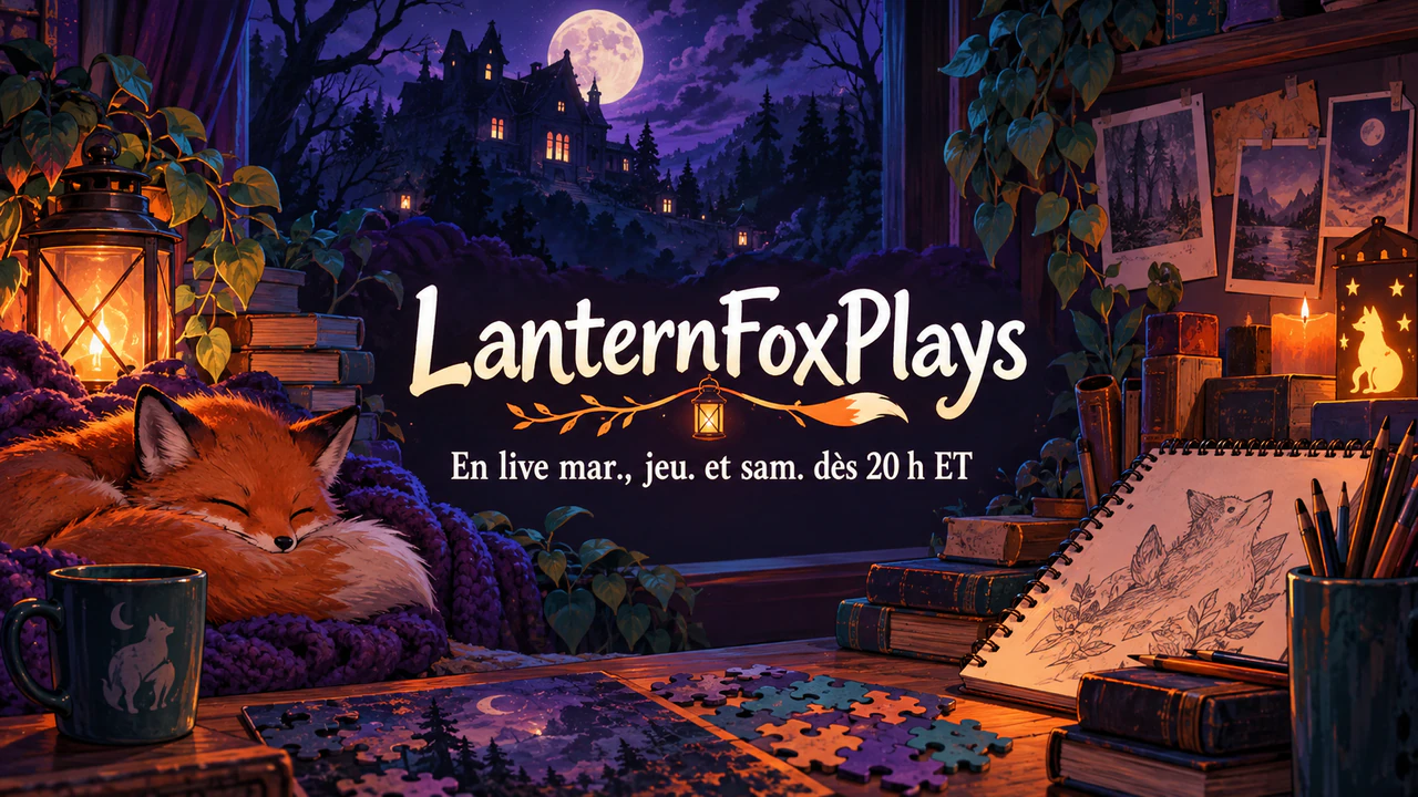 Exemple : Bannière de chaîne Twitch ou écran hors ligne