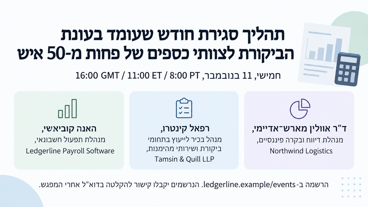 פוסט וובינר עם דוברים, אזור זמן והרשמה: שלושה דוברים ותארים ארוכים ושלושה אזורי זמן ברחב