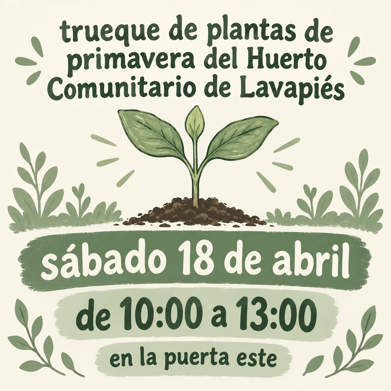 Gráfico cuadrado para un evento a partir de un brief corto