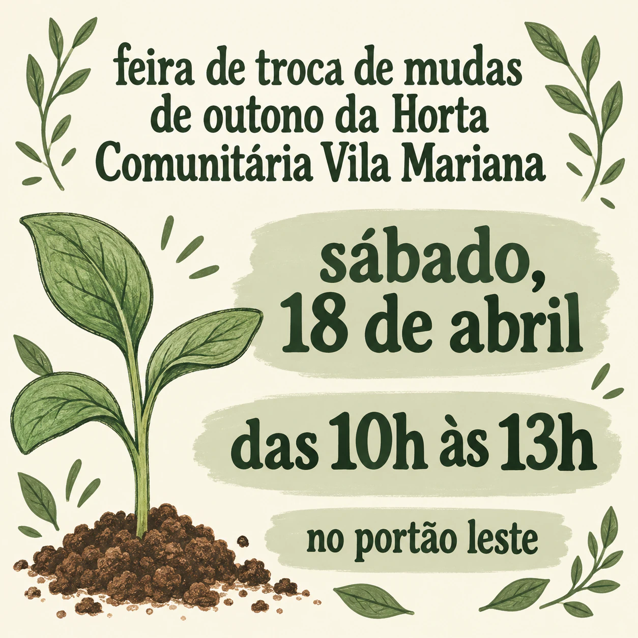 Arte quadrada de evento a partir de um briefing curto