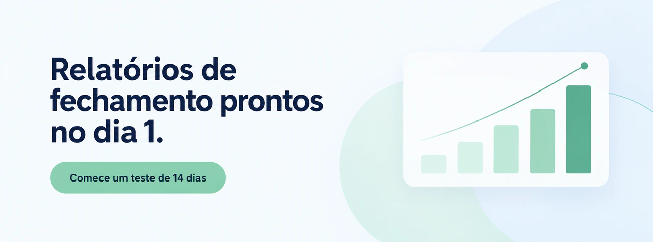 Banner de topo de site para lançar um painel de relatórios