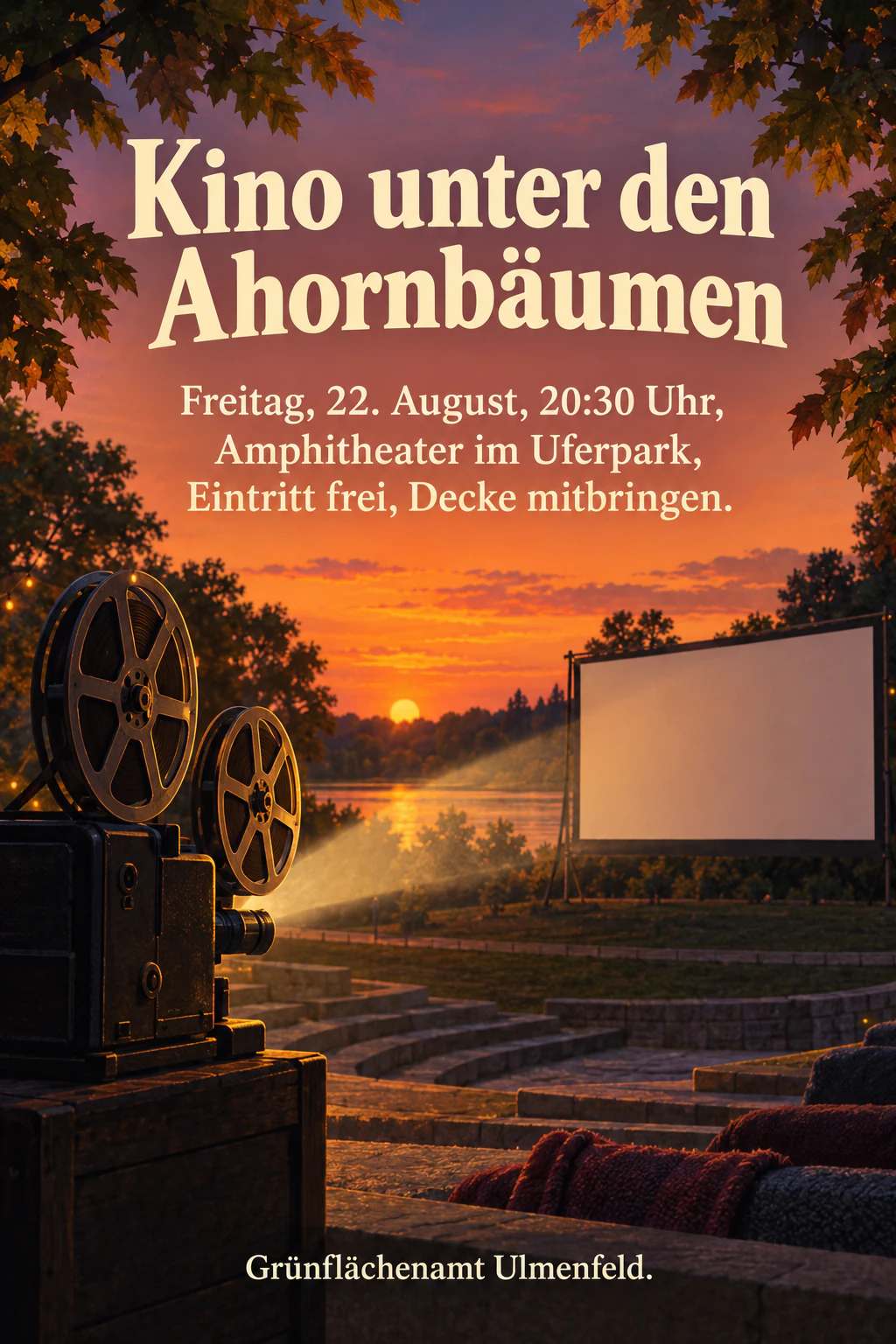 Poster für ein Open-Air-Kino