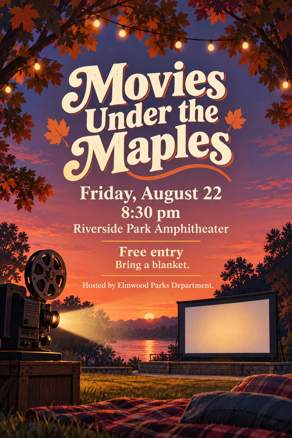 Outdoor film screening poster